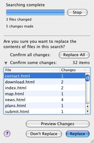 Search window
