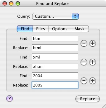 Search window